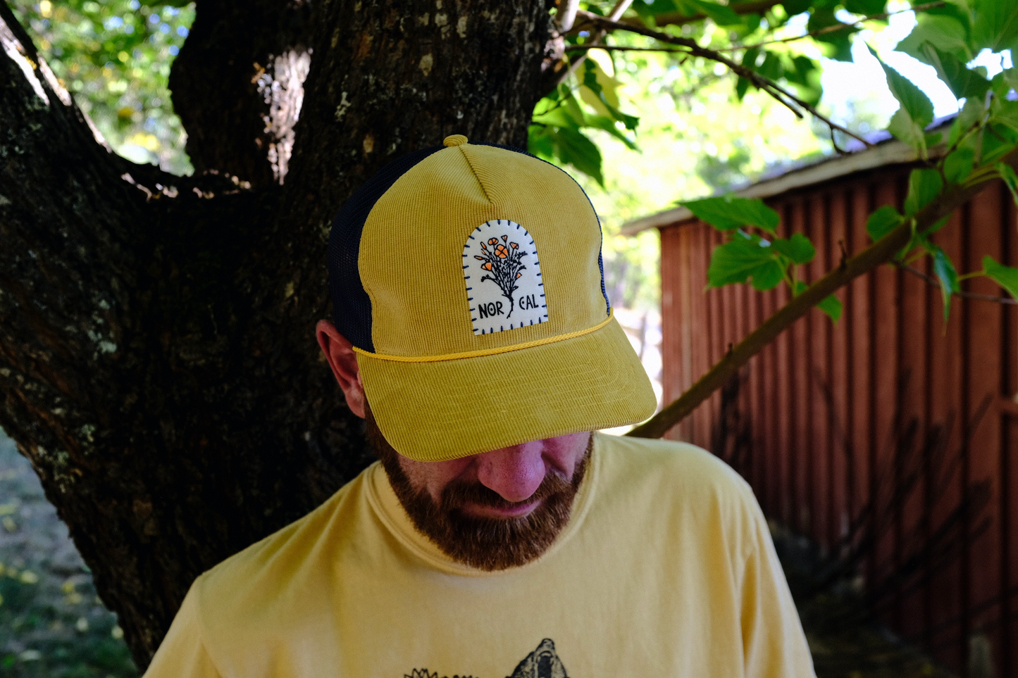 NorCal Poppies Corduroy Trucker Hat