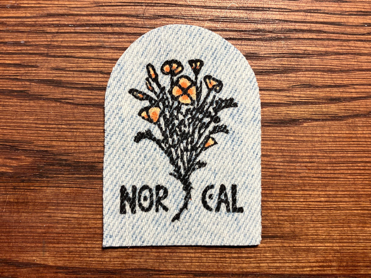 NorCal Poppies Patch Beanie