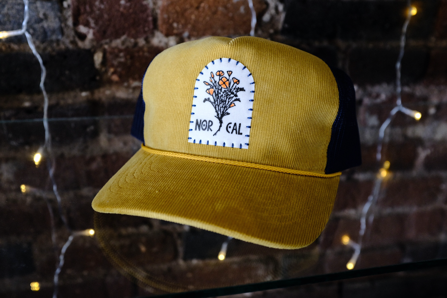 NorCal Poppies Corduroy Trucker Hat