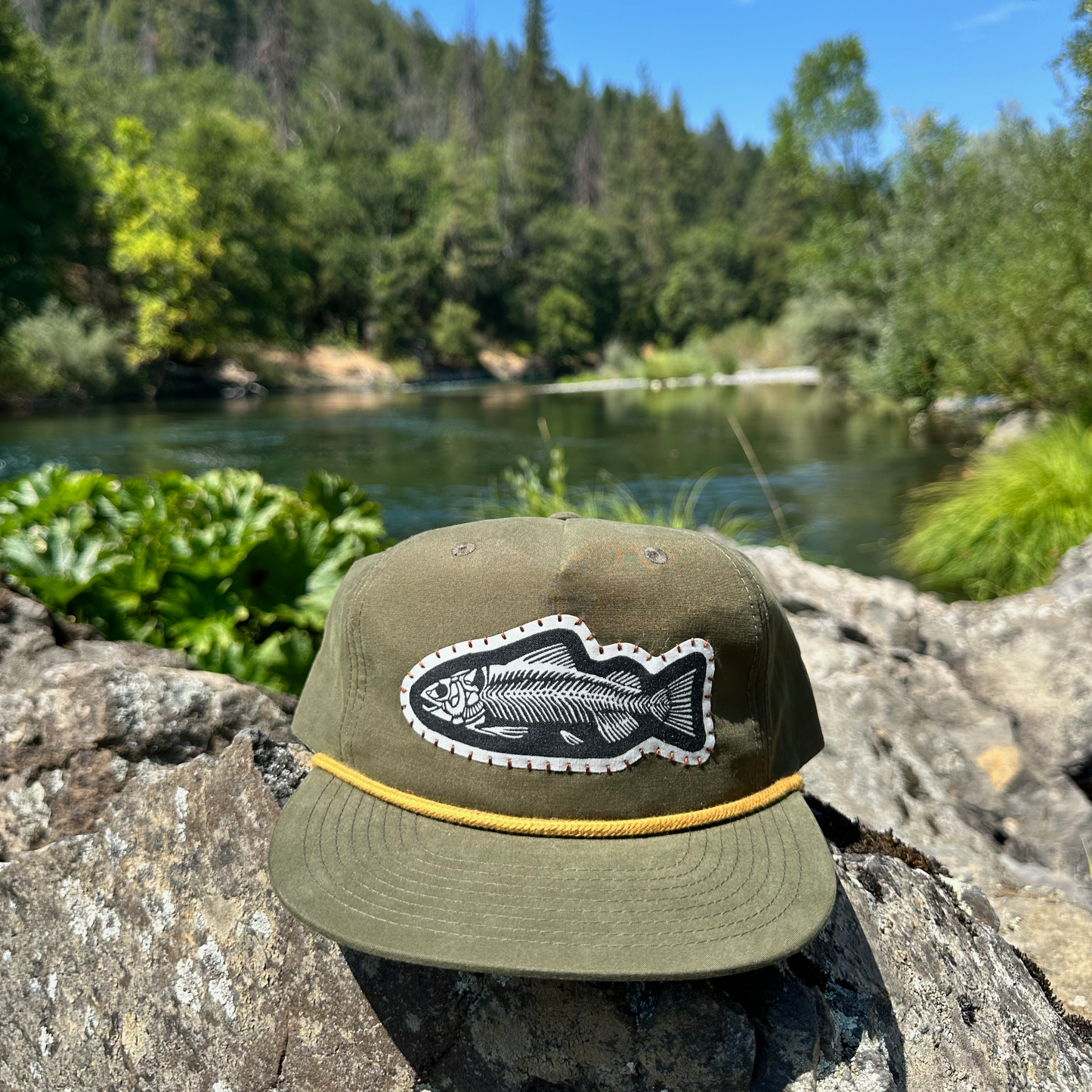 Fish Bones Mid-Profile Rope Trucker Hat
