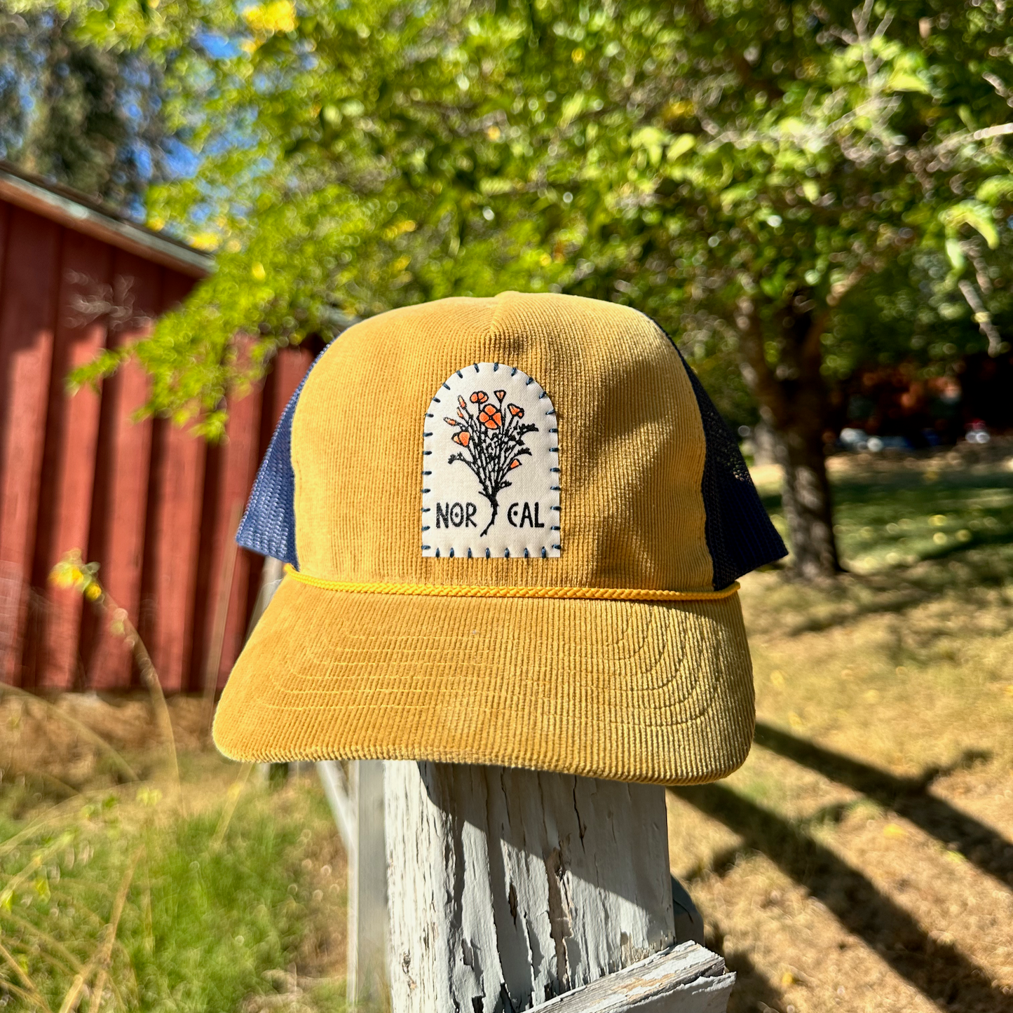 NorCal Poppies Corduroy Trucker Hat