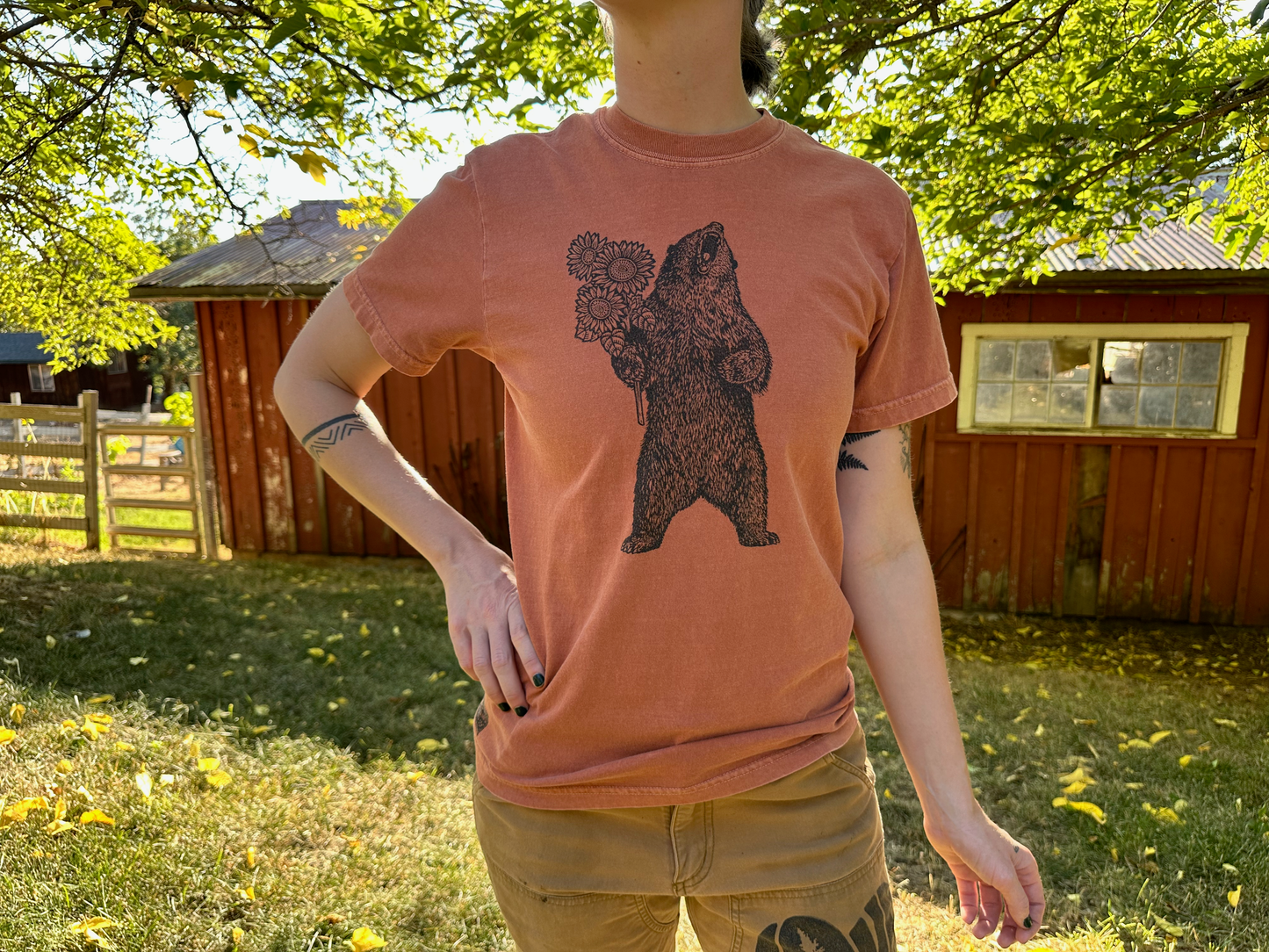 Sunflower Bear Short-Sleeve T-Shirts