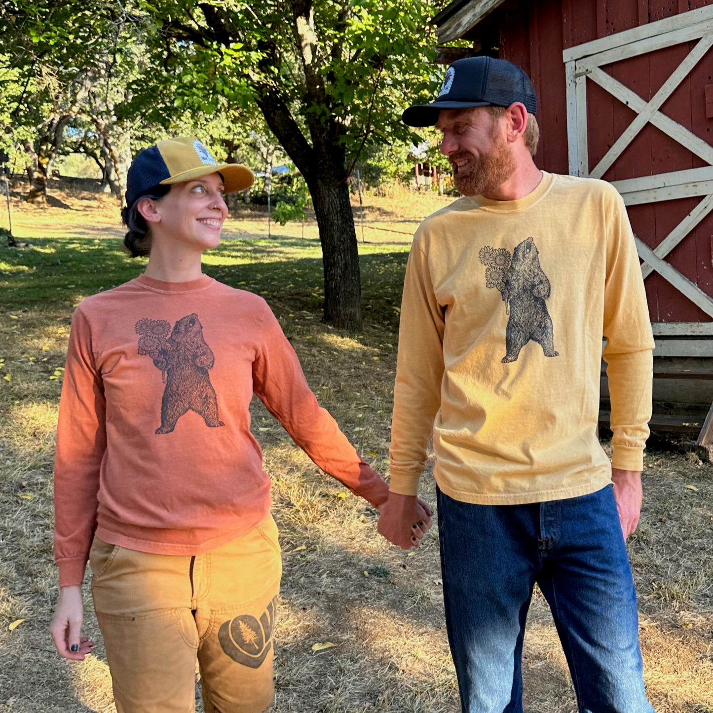 Sunflower Bear Long-Sleeve T-Shirts