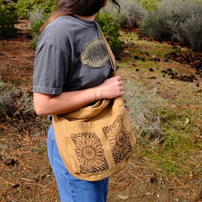 Sunflower & Sage Canvas Side Bag