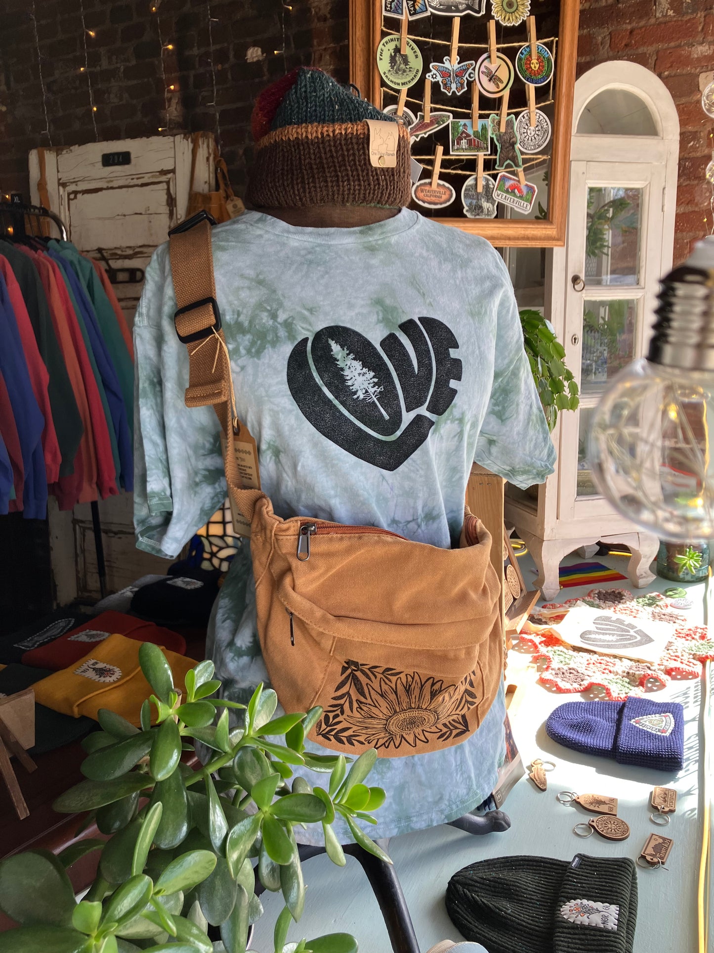 Sunflower & Sage Canvas Oversized-Fanny Bag