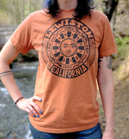 Lewiston, California Sun Hand-Printed Tees