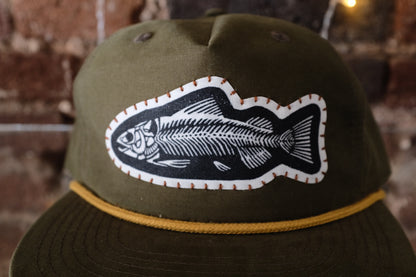 Fish Bones Mid-Profile Rope Trucker Hat